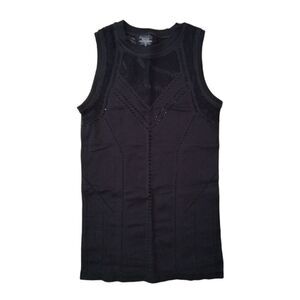 Athleta Black Oxygen Sleeveless Seamless Breathable Mesh Activewear Tank Top XS